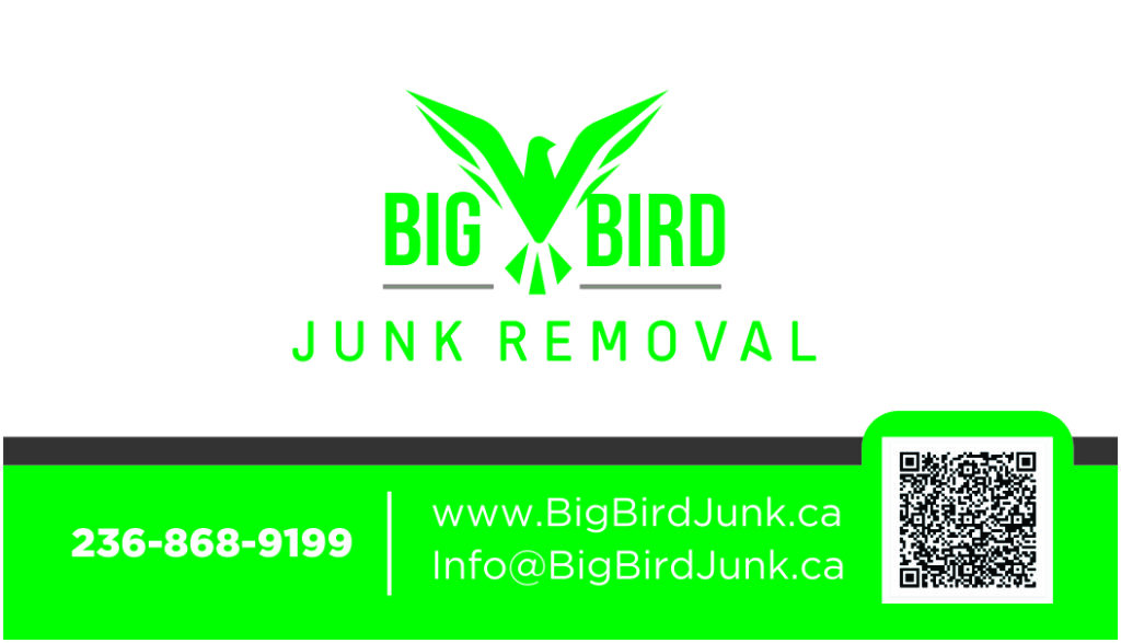 big bird junk removal business card