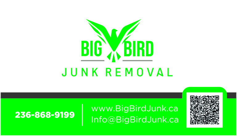 big bird junk removal business card